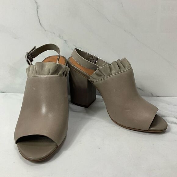 14th & UNION Stone Leather Block Heel Shoes - Picture 1 of 7